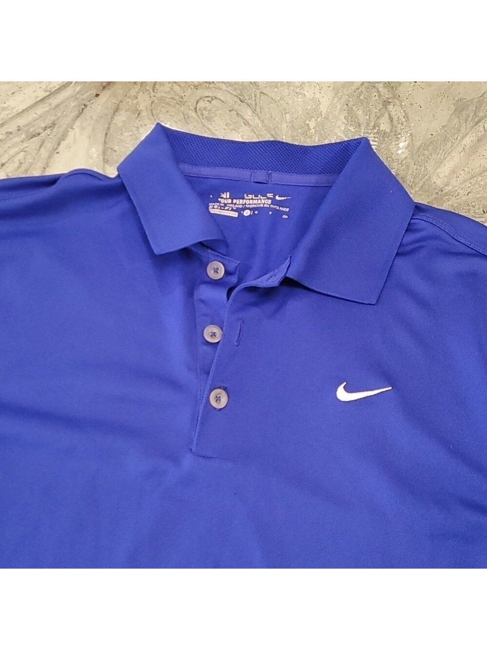 NIKE BLUE POLO SHIRT - Picture 2 of 4